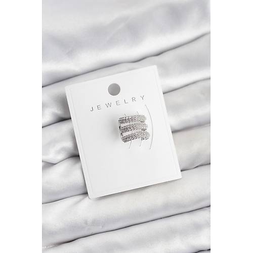 Pirin� G�m�� Renk Zirkon Ta�l� Earcuff K�k�rdak K�pe