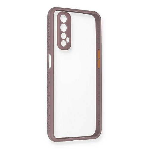 Realme 7 K�l�f Miami �effaf Silikon - A��k Mor