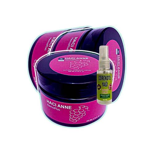 Hemoplus Hac� Anne Bak�m Kremi 200 ml x 3 adet + ��rek Otu Ya�� 30 ml