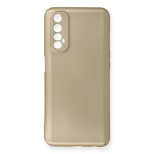 Realme 7 K�l�f First Silikon - Gold
