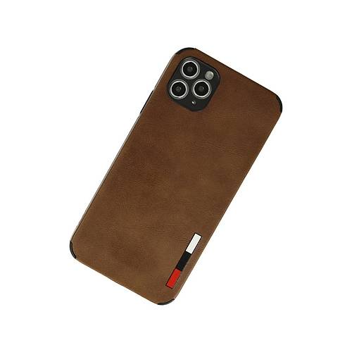 iPhone 11 Pro Max K�l�f Loop Deri Silikon - Kahverengi