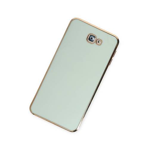 Galaxy J7 Prime K�l�f Volet Silikon - A��k Ye�il