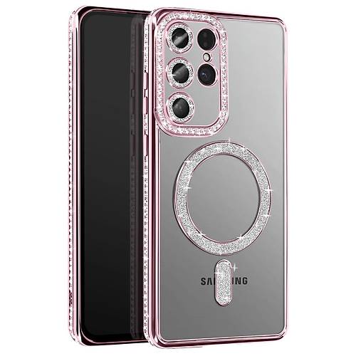 Galaxy S26 Ultra Joke Simli Magneticsafe K�l�f - Pembe