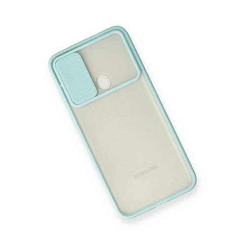 Galaxy A11 K�l�f Palm Buzlu Kamera S�rg�l� Silikon - Turkuaz