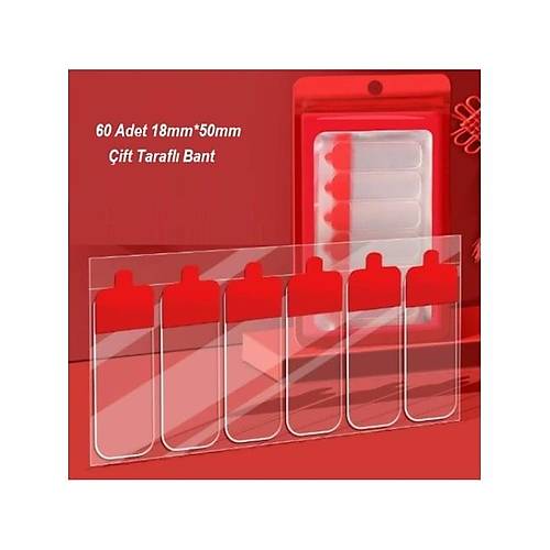 Kolay A��l�r G��l� �ift Tarafl� Haz�r Kesim Yaprak Bant 60'l� Paket 18x50mm