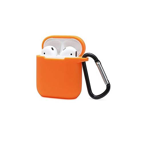 Airpods 2 (2.nesil) Sert Silikon K�l�f - Turuncu