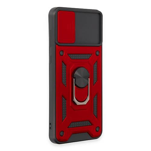 Galaxy A04E K�l�f Pars Lens Y�z�kl� Silikon - K�rm�z�