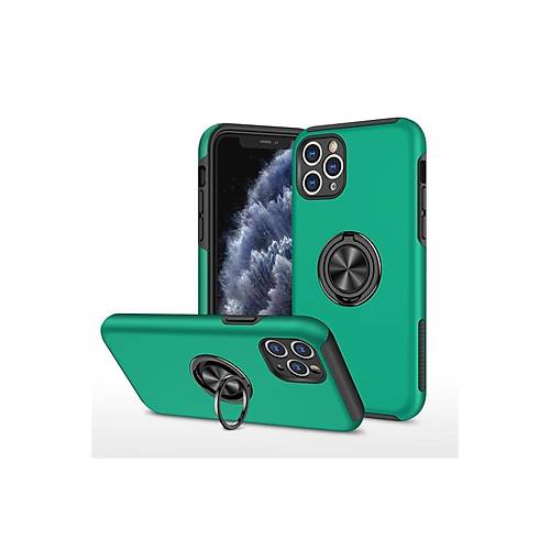 iPhone 11 Pro Max K�l�f Elit Y�z�kl� Kapak - Ye�il