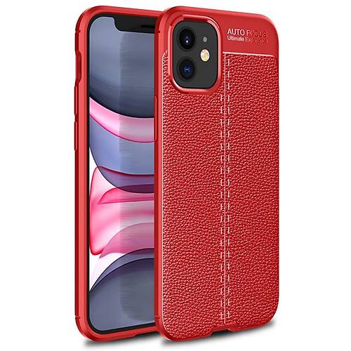 iPhone 12 Mini K�l�f Auto Focus Kapak - K�rm�z�