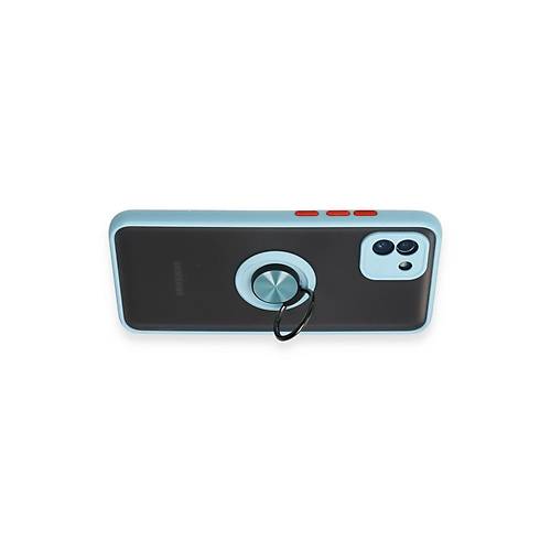 Galaxy A03 K�l�f Montreal Y�z�kl� Silikon Kapak - Buz Mavi
