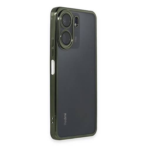 Redmi 13C K�l�f Razer Lensli Silikon - Ye�il