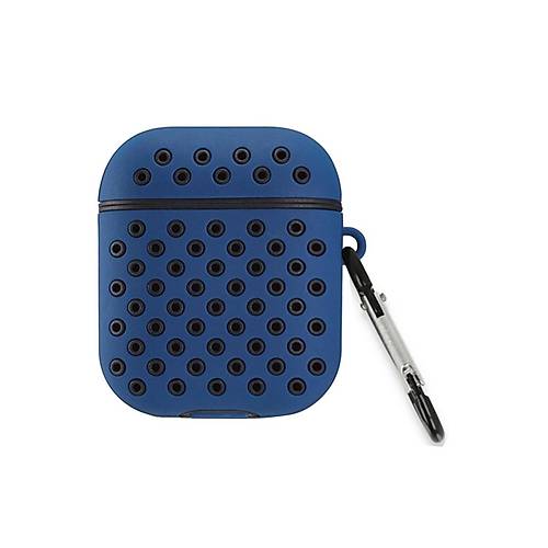 Airpods 2 (2.nesil) Spor Delikli K�l�f - Lacivert-Siyah