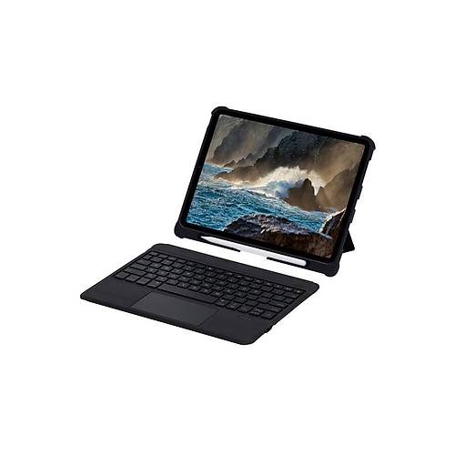 T5209D iPad Pro 12.9 (2021) K�l�f �nter Ledli Klavyeli Tablet K�l�f� - Siyah
