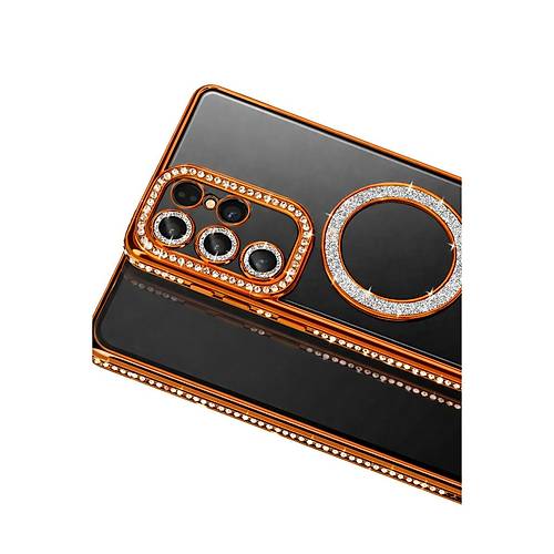 Galaxy S26 Ultra Joke Simli Magneticsafe K�l�f - Turuncu