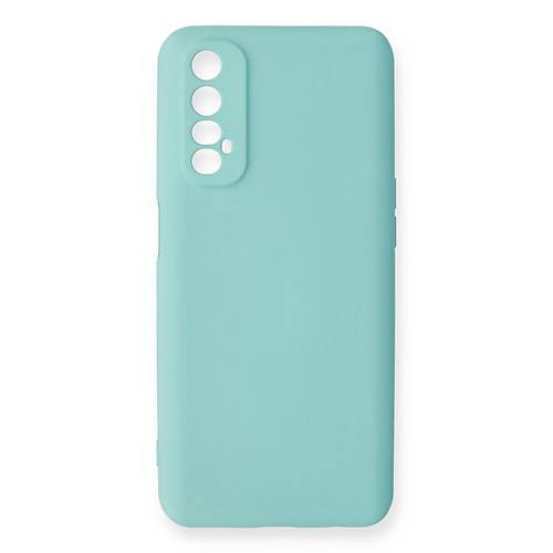 Realme 7 K�l�f Nano i�i Kadife Silikon - Turkuaz