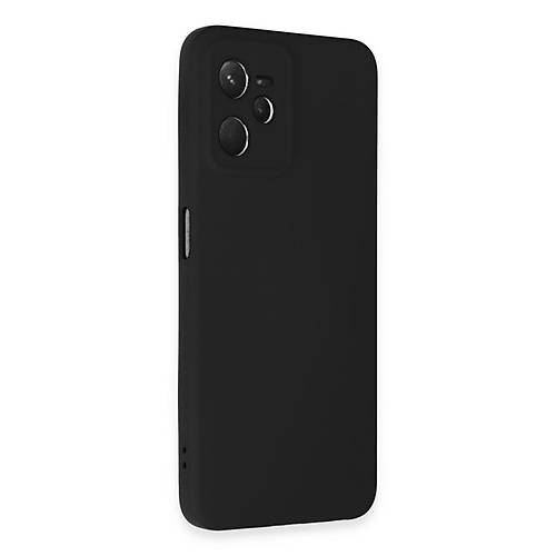 Realme C35 K�l�f Nano i�i Kadife Silikon - Siyah