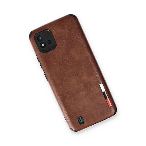 Realme C11 2021 K�l�f Loop Deri Silikon - Kahverengi