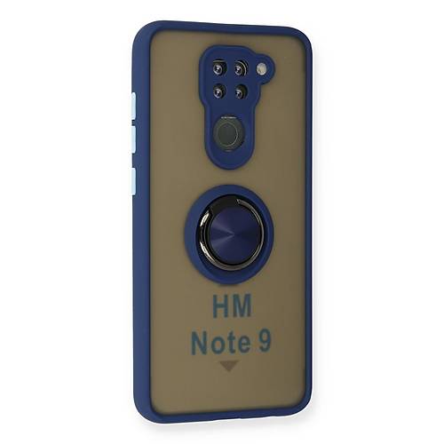 Redmi Note 9 K�l�f Montreal Y�z�kl� Silikon Kapak - Lacivert