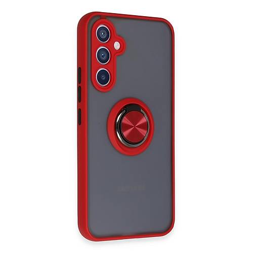 Galaxy A34 5G K�l�f Montreal Y�z�kl� Silikon Kapak - K�rm�z�
