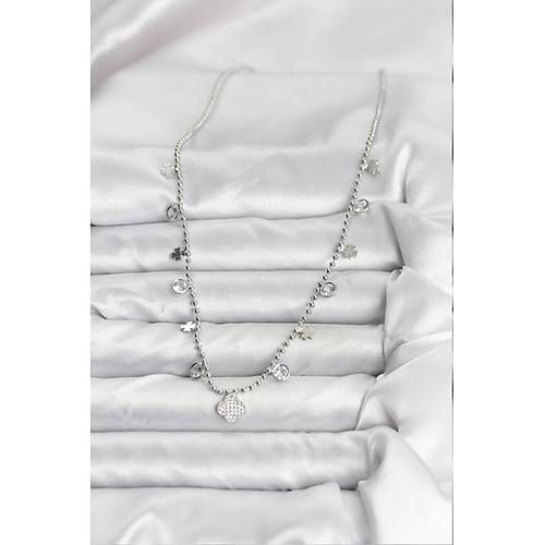 Pirin� G�m�� Renk Yonca Model Kad�n Kolye