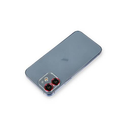 iPhone 12 Metal Kamera Lens Koruma Cam - K�rm�z�