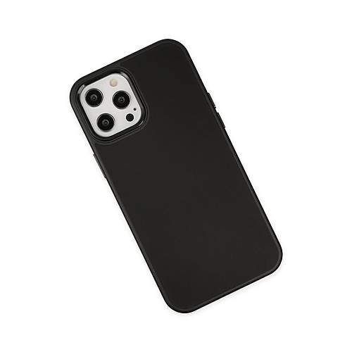 iPhone 12 Pro Max K�l�f Asya Deri Silikon - Siyah