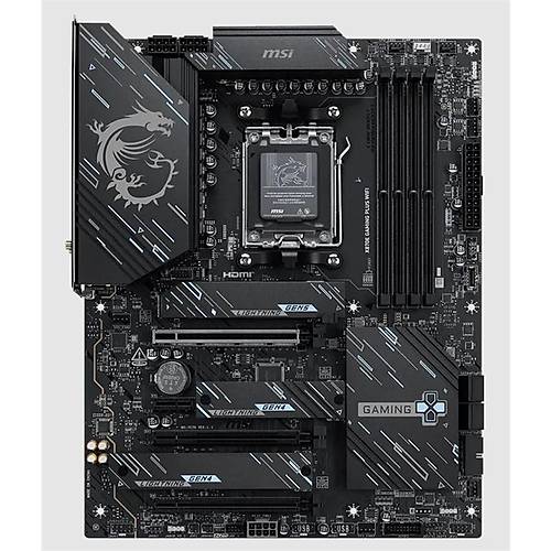 MSI X870E GAMING PLUS WIFI DDR5 8200MT/S 1XHDMI 3XM.2 USB AM5 ATX(AMD AM5 9000/8000/7000 SER�LER� �LE UYUMLU)