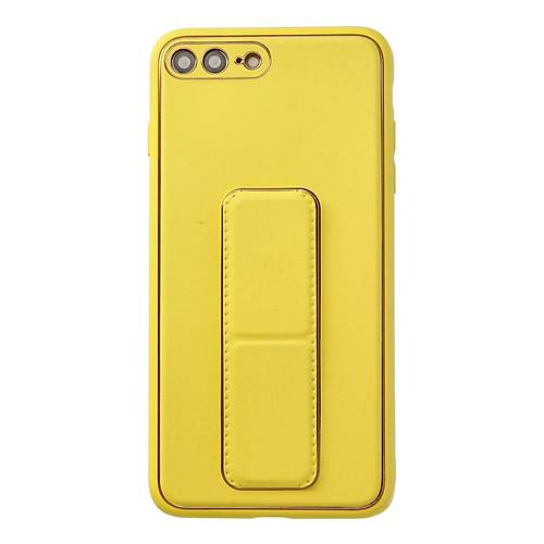 iPhone 7 Plus K�l�f Coco Deri Standl� Kapak - Sar�