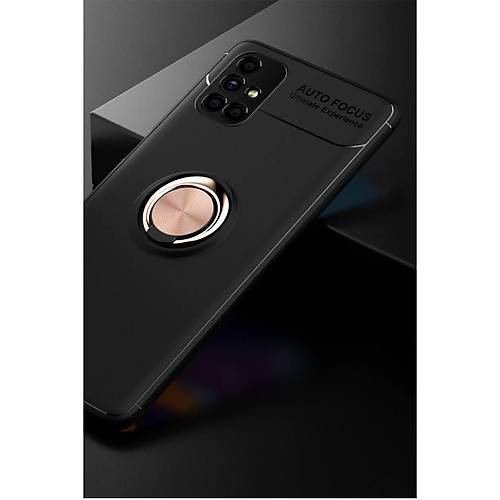 Galaxy M51 K�l�f Range Y�z�kl� Silikon - Siyah-Gold