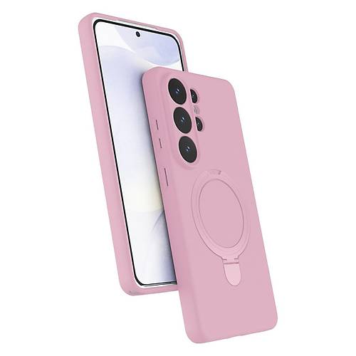 Galaxy S26 Ultra Regal Magsafe Standl� Kapak - A��k Pembe