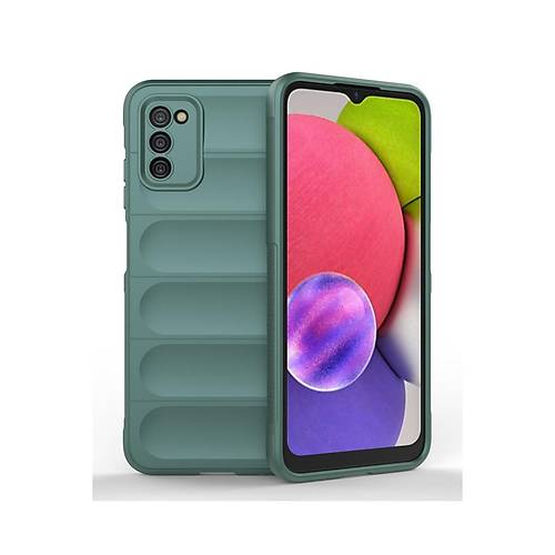Galaxy A03S K�l�f Optimum Silikon - Koyu Ye�il
