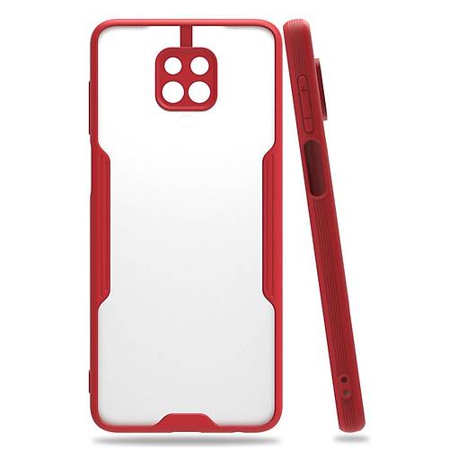 Redmi Note 9S K�l�f Platin Silikon - K�rm�z�