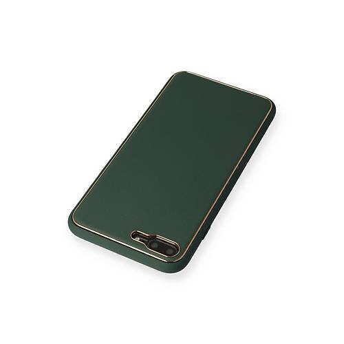 iPhone 7 Plus K�l�f Coco Deri Silikon Kapak - Ye�il