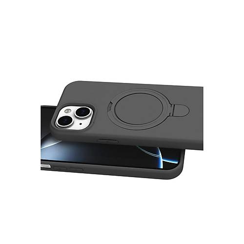 iPhone 15 Regal Magsafe Standl� Kapak - Titan Gri