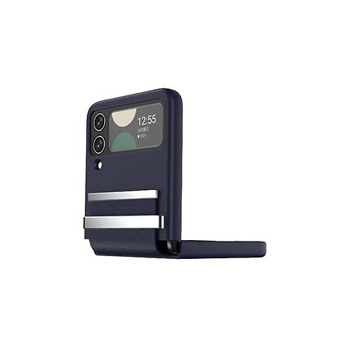 Galaxy Z Flip 4 K�l�f Belt Flip Kapak - Lacivert