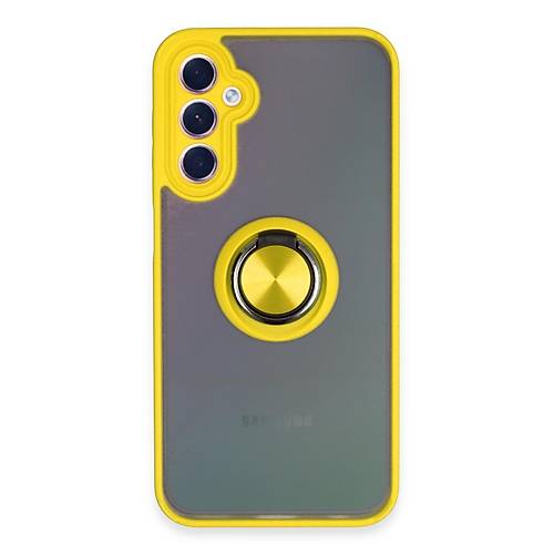 Galaxy A24 4G K�l�f Montreal Y�z�kl� Silikon Kapak - Sar�