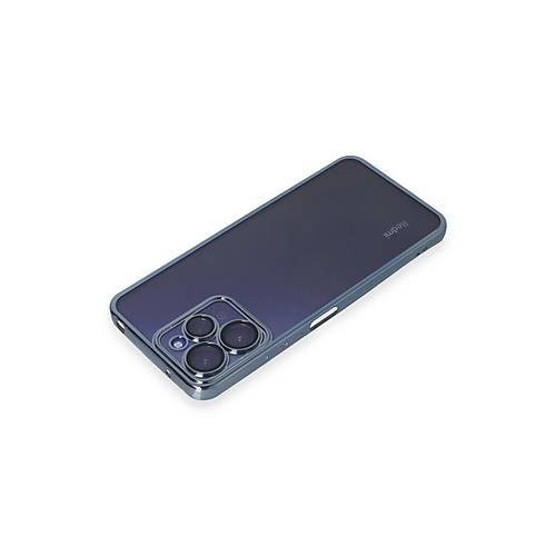 Redmi 12 K�l�f Razer Lensli Silikon - A��k Mavi