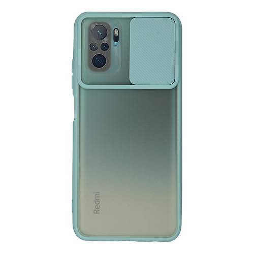 Redmi Note 10 K�l�f Palm Buzlu Kamera S�rg�l� Silikon - Turkuaz