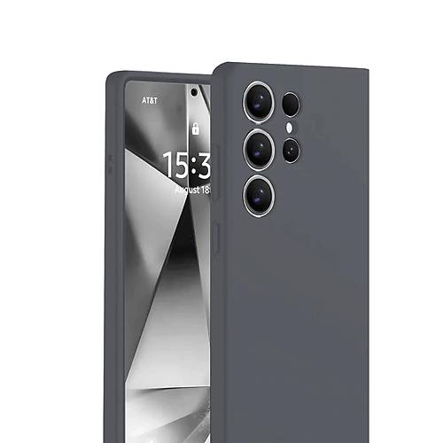 Galaxy S25 Ultra K�l�f Nano i�i Kadife Silikon - Gri