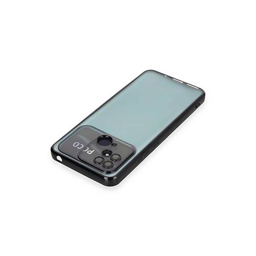 Redmi 10C K�l�f Razer Lensli Silikon - Siyah