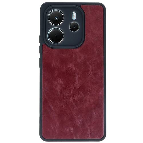 Redmi Note 14 4G K�l�f Aras Deri Kapak - Bordo