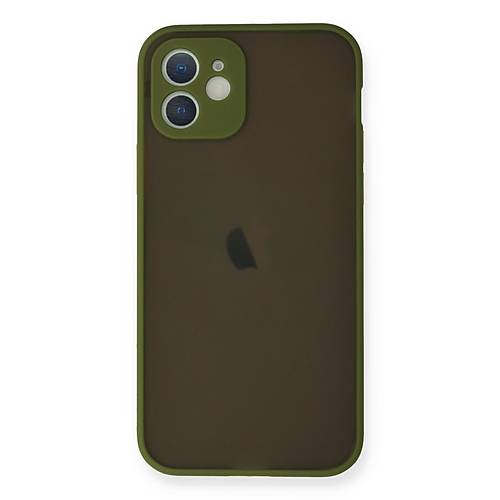 iPhone 12 Mini K�l�f Montreal Silikon Kapak - A��k Ye�il