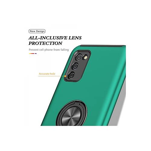 Galaxy A02S K�l�f Elit Y�z�kl� Kapak - Ye�il