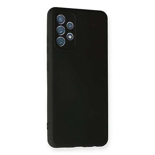 Galaxy A32 K�l�f Nano i�i Kadife Silikon - Siyah