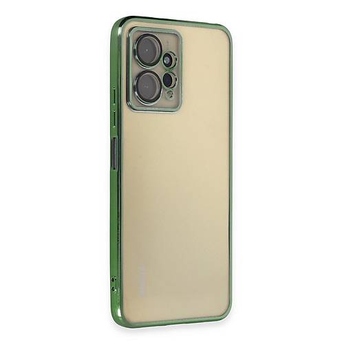 Redmi Note 12 4G K�l�f Razer Lensli Silikon - Ye�il