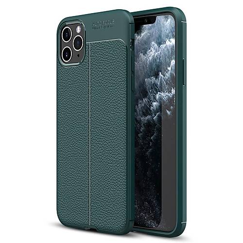 iPhone 11 Pro Max K�l�f Auto Focus Kapak - Ye�il