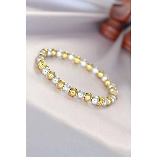 Hematit G�m�� Gold Renk Do�al Ta� Erkek Bileklik