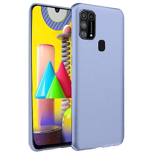 Galaxy M31 K�l�f Nano i�i Kadife Silikon - Lila