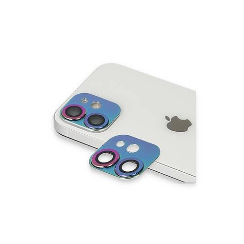 iPhone 11 Pers Al�minyum Kamera Lens - Rainbow