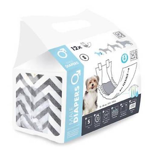 Diapers Erkek K�pekler ��in K�lot Bez Small 12 li 17,5x42 Cm